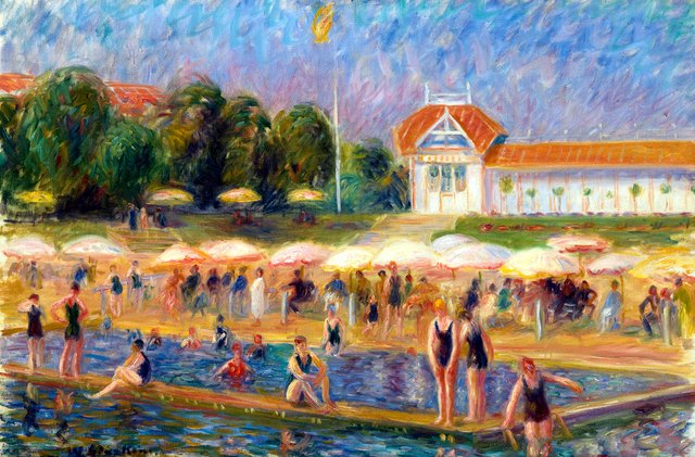 The Beach, Isle Adam by William James Glackens