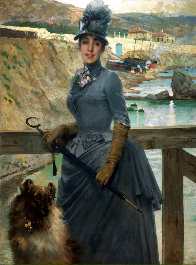 Lucia Vecchi, daughter of the writer Jack La Bolina by Vittorio Matteo Corcos