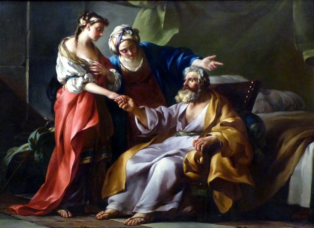 Hagar to Abraham with Sarah by Joseph-Marie Vien
