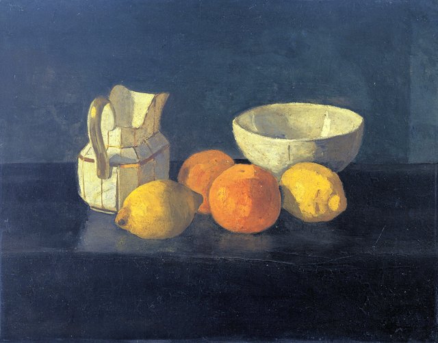 Still life with bowl and milk jug by Paula Modersohn-Becker