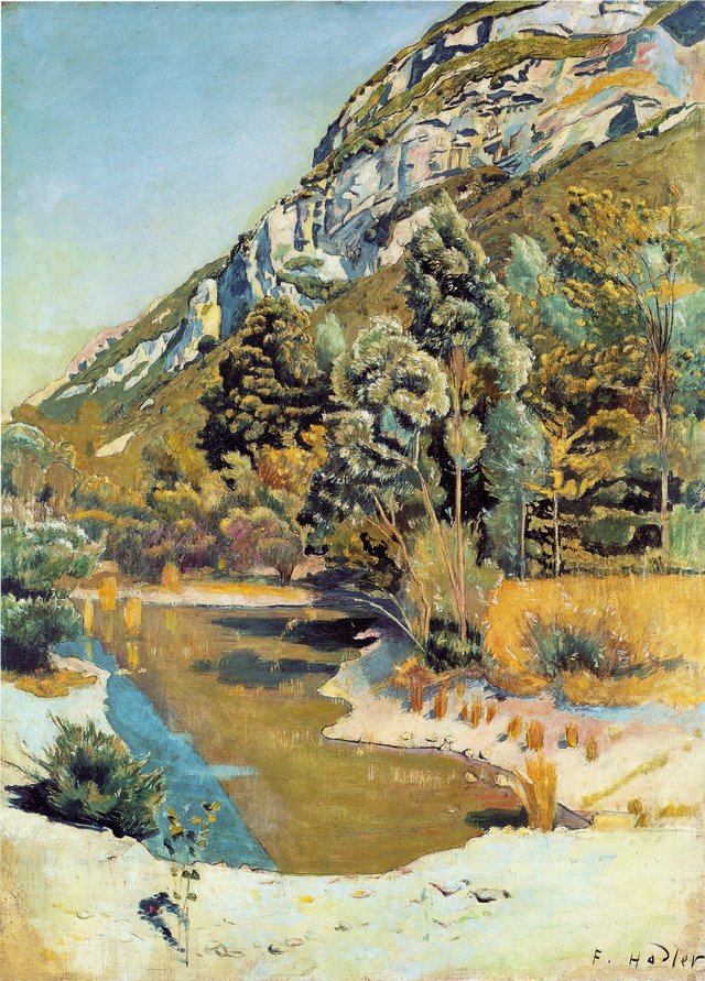 Am Fuss des Petit Salève by Ferdinand Hodler