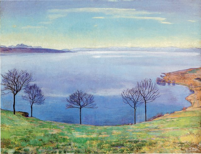 Der Genfersee von Chexbres aus by Ferdinand Hodler