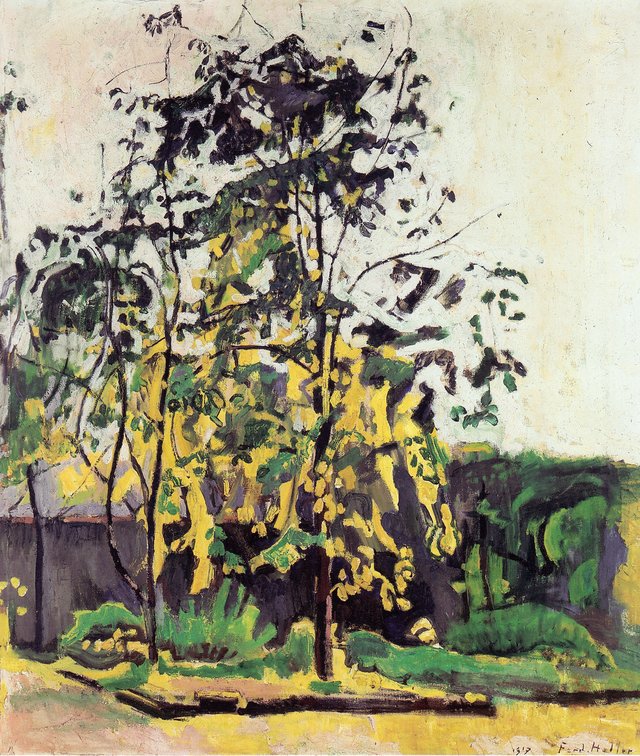 Bäume im Ateliergarten by Ferdinand Hodler