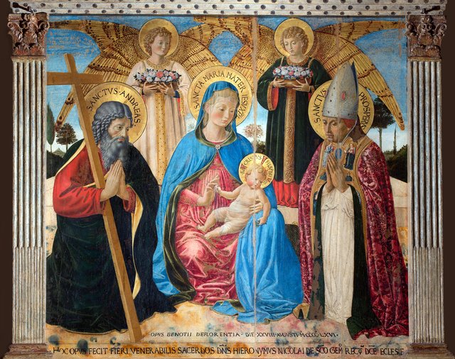 Madonna and Child between Sts. Andrew and Prosper by Benozzo Gozzoli