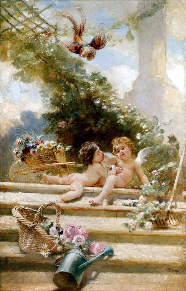 Cupid Gardeners by Konstantin Makovsky