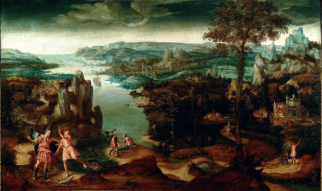 Story of Tobias and the angel from the Book of Tobit by Joachim Patinir