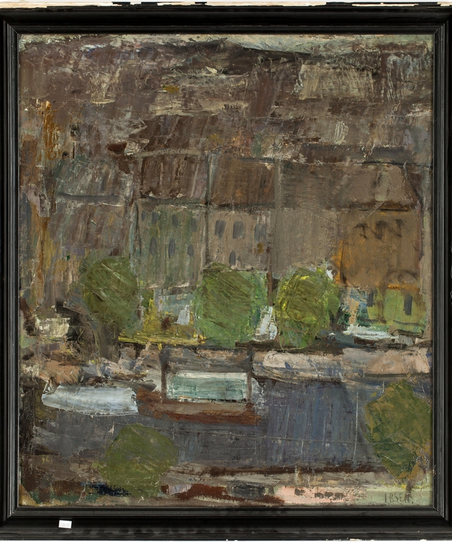 City canal with boats by Immanuel Ibsen