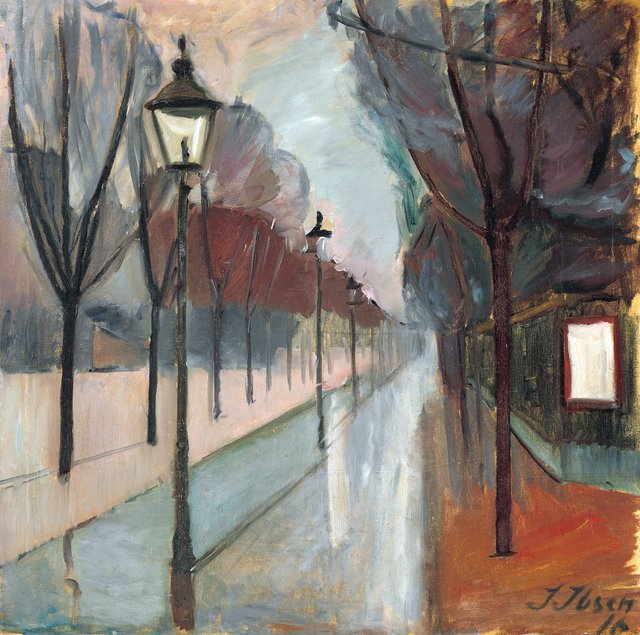 Street scenery, Frederiksberg Allé by Immanuel Ibsen