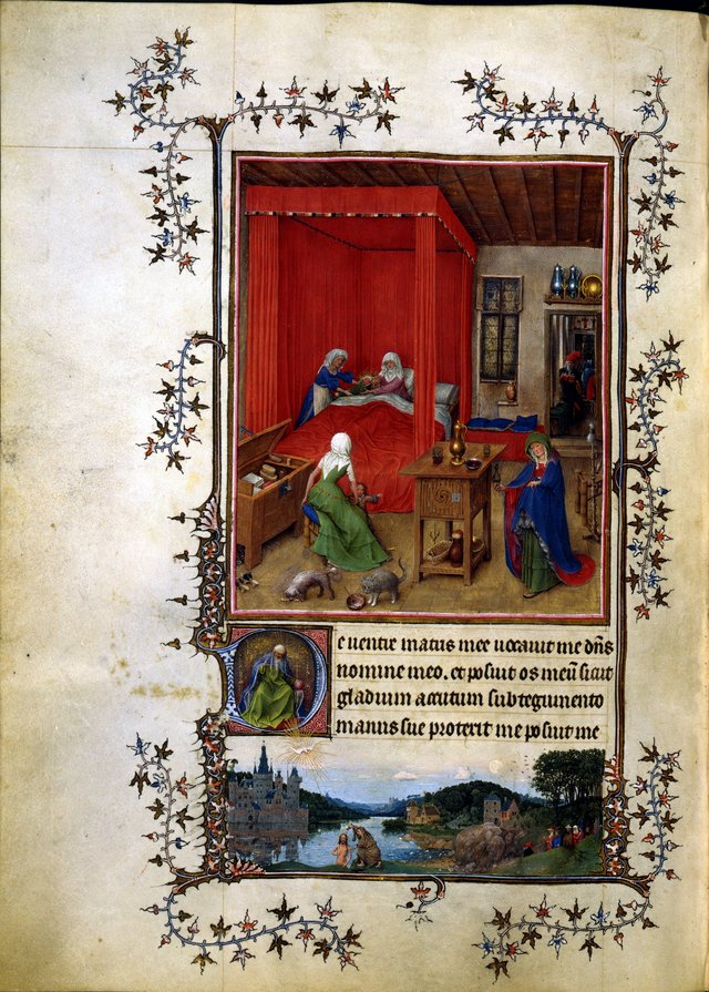 Birth of John the Baptist by Jan van Eyck