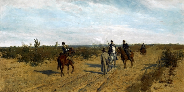 Insurgent patrol by Maksymilian Gierymski