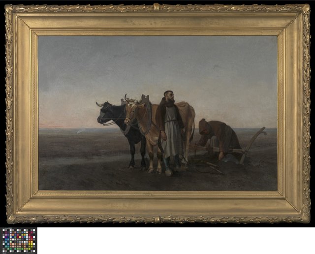 Cistercians working on land by Constantin Meunier