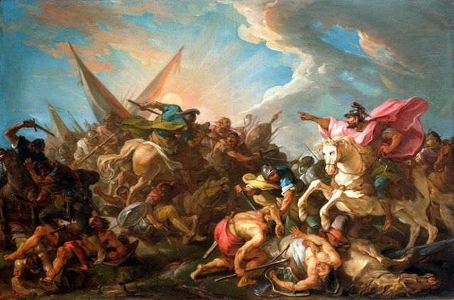 Josué arrêtant le soleil (esquisse) by Joseph-Marie Vien
