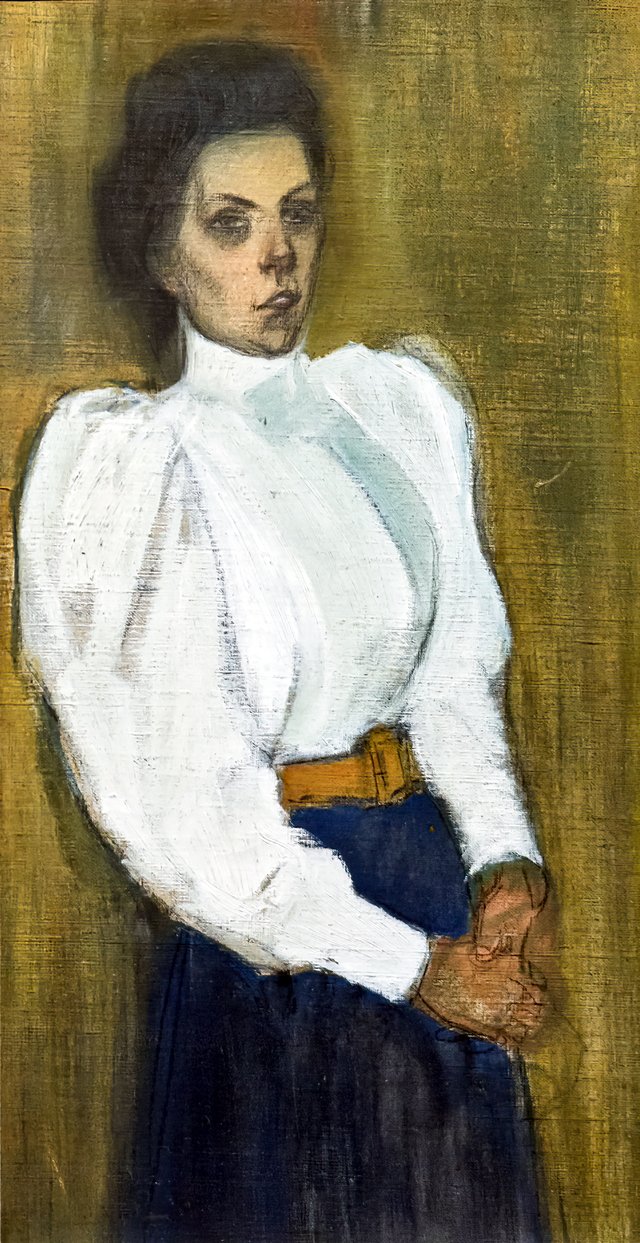 Woman in white blouse by Théophile Steinlen