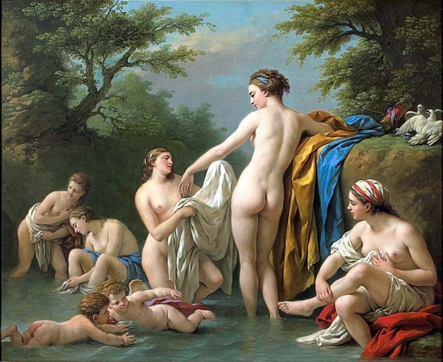 Venus and Nymphs Bathing by Louis-Jean-François Lagrenée