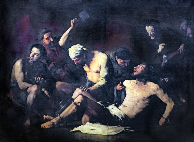 The torture of the corners also says The torture of Alonso Cano by Augustin Théodule Ribot