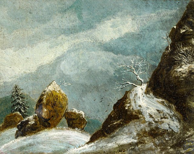 Winter landscape by Thomas Fearnley