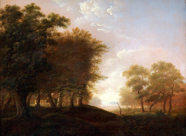 Landscape with houses by Thomas Fearnley