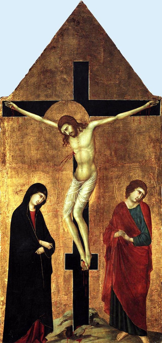 Crucifixion with the Virgin and St John the Evangelist by Ugolino di Nerio