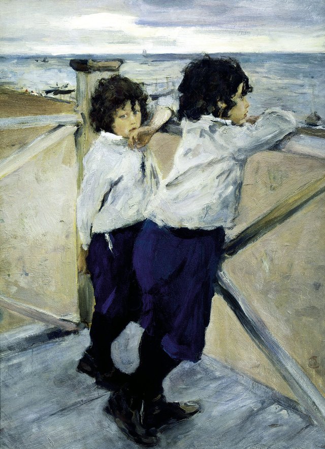 Children. Sasha and Yura Serov by Valentin Serov