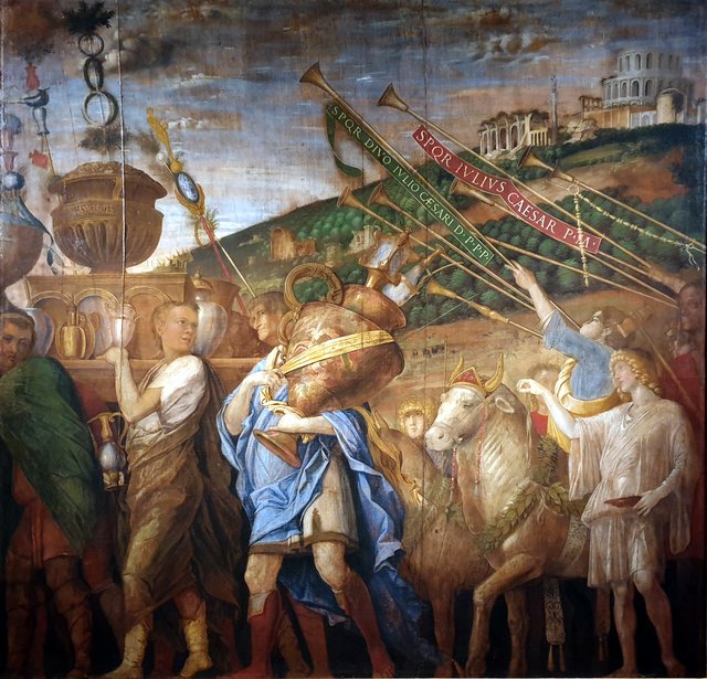 The Triumphs of Caesar IV: The Vase-Bearers by Andrea Mantegna