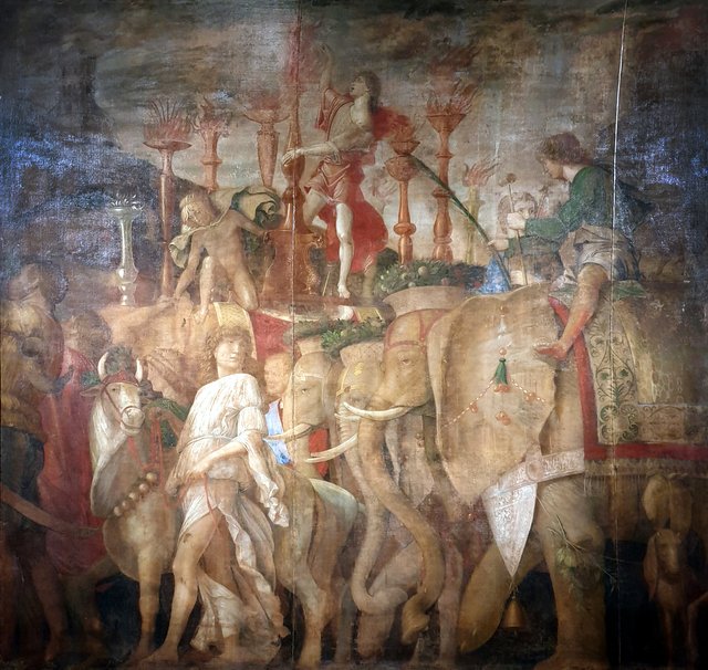 The Triumphs of Caesar V: The Elephants by Andrea Mantegna