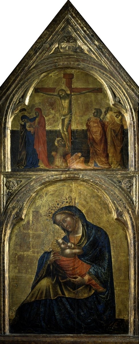 Virgin and Child with a Crucifixion by Lorenzo Veneziano