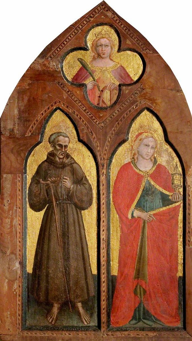 Blessed Gerard of Villamagna and Saint Mary Magdalen with Saint Catherine of Alexandria by Spinello Aretino