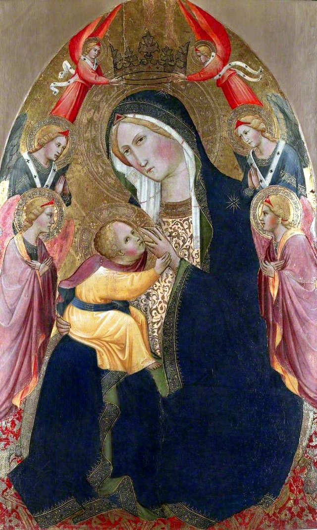 Madonna of Humility with Adoring Angels by Agnolo Gaddi