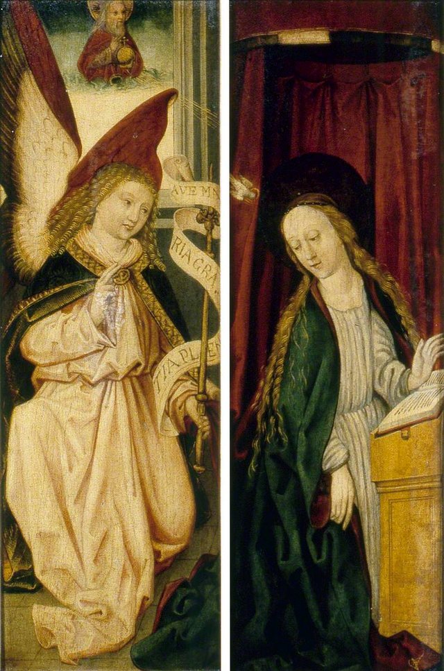 Triptych with the Nativity and Saints (inner panels) by Michael Wolgemut