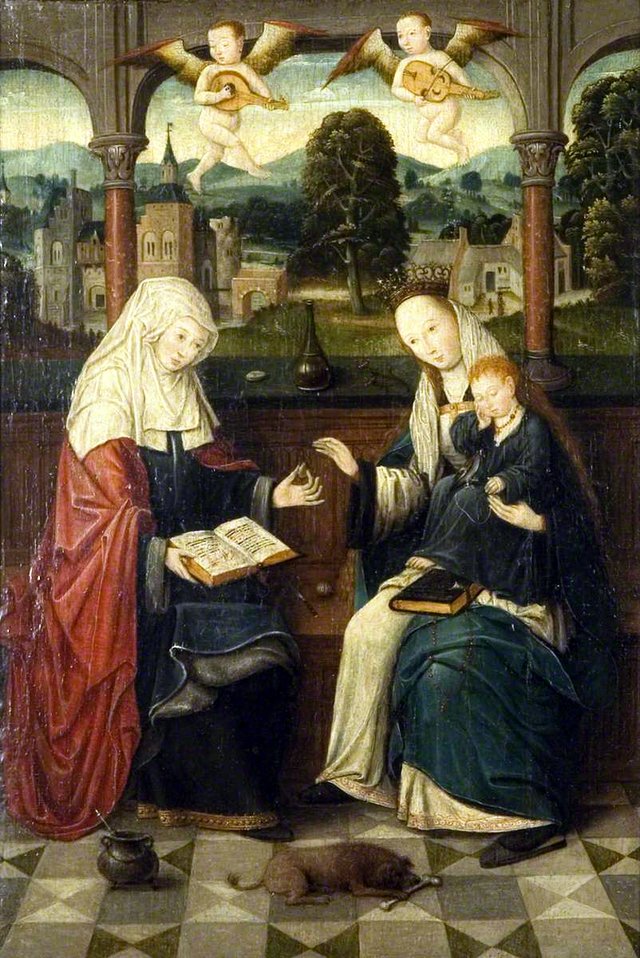 Madonna and Child with Saint Anne by Master of Alkmaar