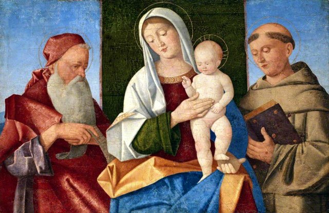 Virgin and Child between Saint Jerome and Saint Francis by Vincenzo Catena