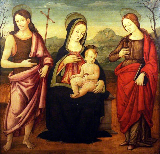 The Virgin and Child with Saint John the Baptist and Saint Mary Magdalene by Francesco Francia