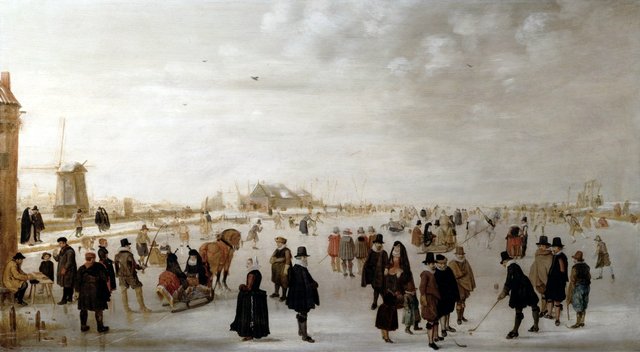 Winter Landscape on the River Ijsel, near Kampen, Holland by Hendrick Avercamp