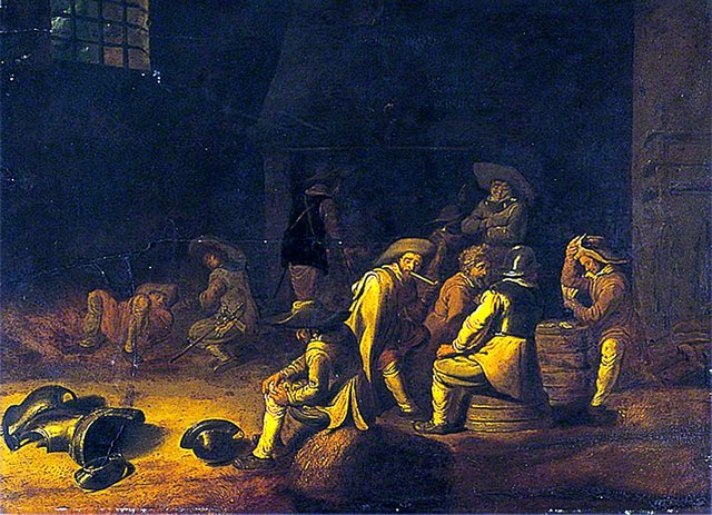 Interior Guardroom, Soldiers off Duty by Willem Cornelisz Duyster