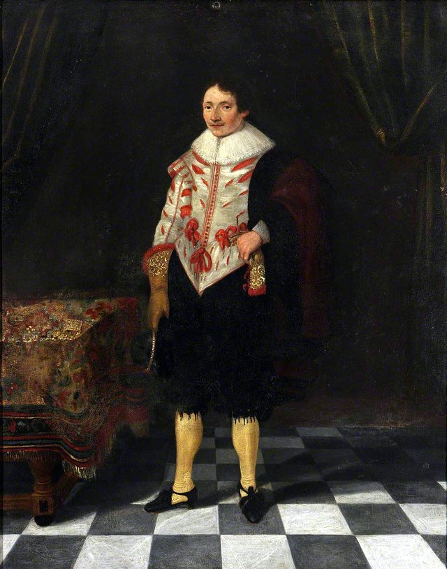 Portrait of an Unknown English Gentleman Standing in an Interior by Hendrik Gerritsz Pot