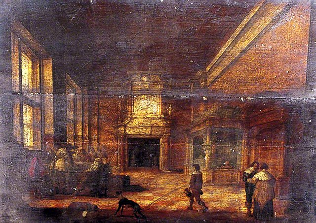 Interior of the Hall of an English Mansion by Bartholomeus van Bassen