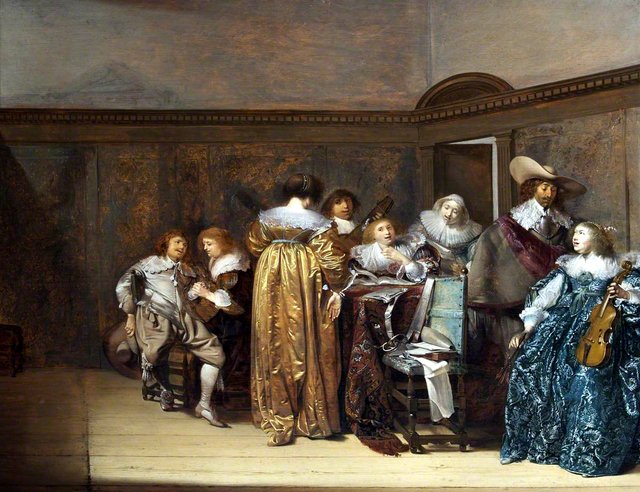 Dutch Cavaliers and Their Ladies Making Music by Pieter Codde