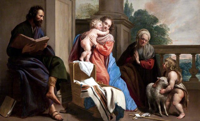 The Holy Family with Saint John and Saint Elizabeth by Jacob van Oost