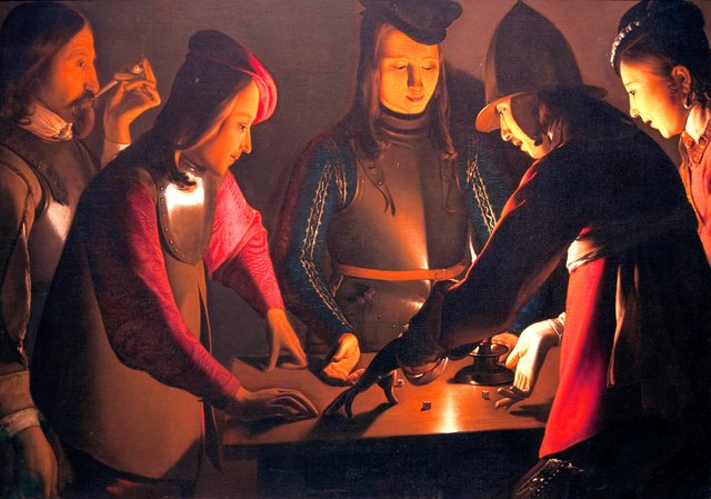 The Dice Players by Georges de La Tour