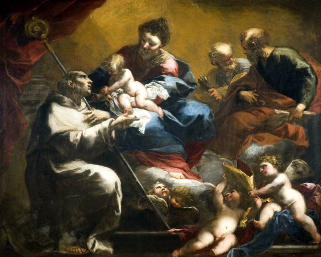 The Madonna and Child with Saints Peter and Paul Appearing to St Bruno by Valerio Castello