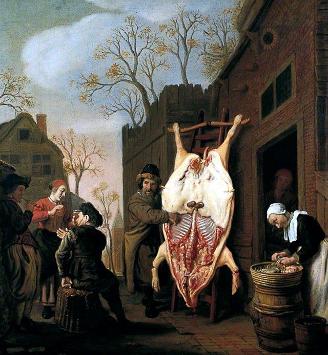 The Butcher's Shop by Jan Victors