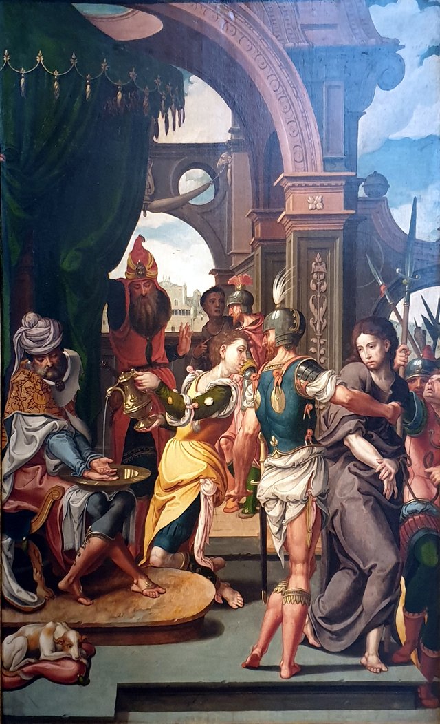 Pilate washing his hands by Pieter Coecke van Aelst