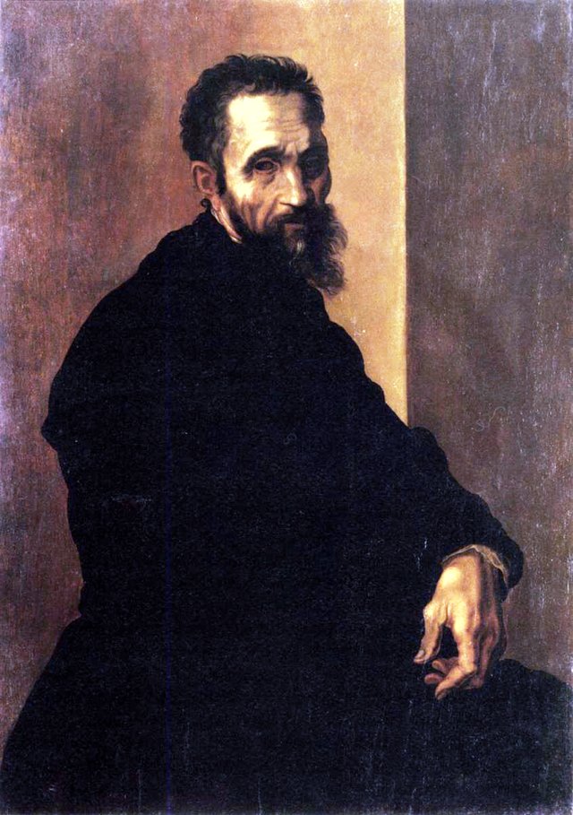Portrait of Michelangelo by Jacopino del Conte