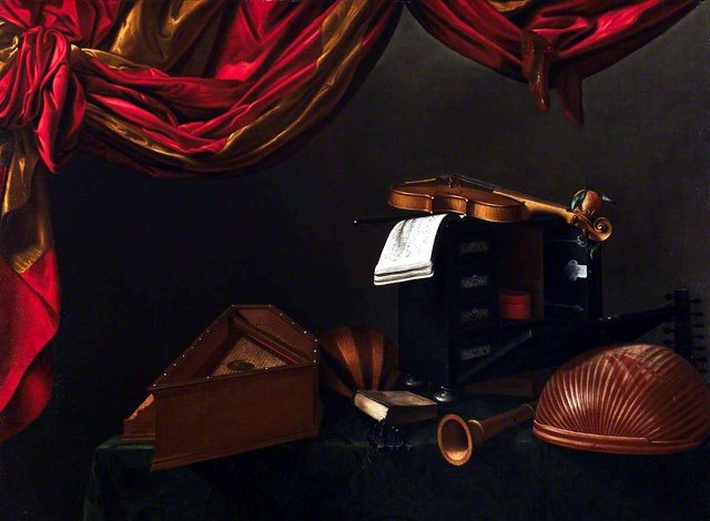 Still Life with Musical Instruments by Evaristo Baschenis