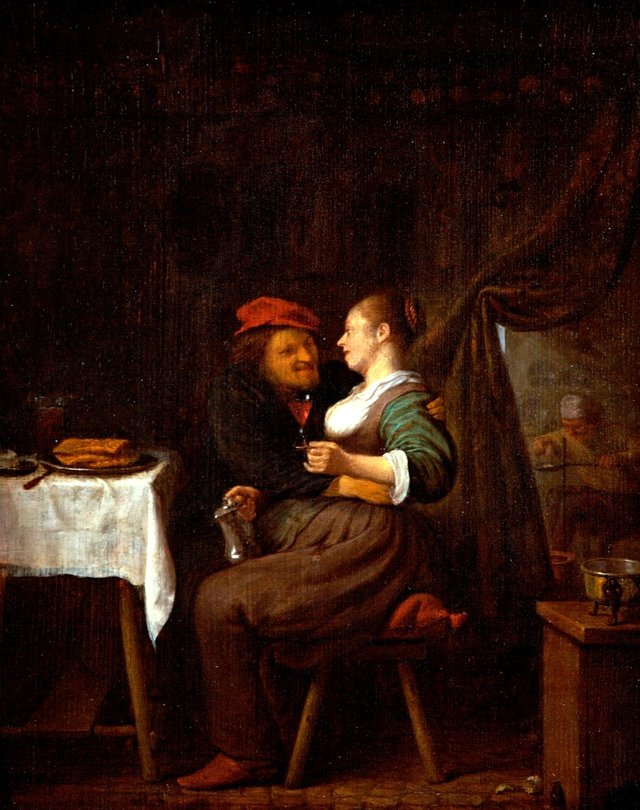 Courtship by Hendrik Martenszoon Sorgh