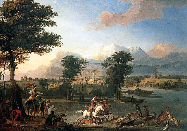 The Stag Hunt by Abraham Hondius