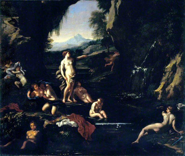 Diana and Her Nymphs Surprised by Actaeon by Filippo Lauri