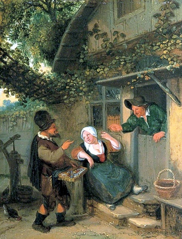 The Pedlar by Cornelis Dusart