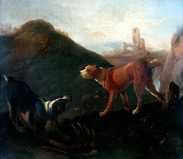 Two Dogs by Johann Heinrich Roos