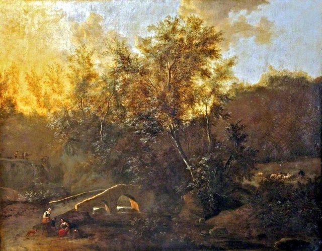 The Two Bridges by Frederik de Moucheron